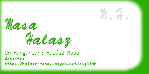 masa halasz business card
