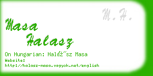 masa halasz business card